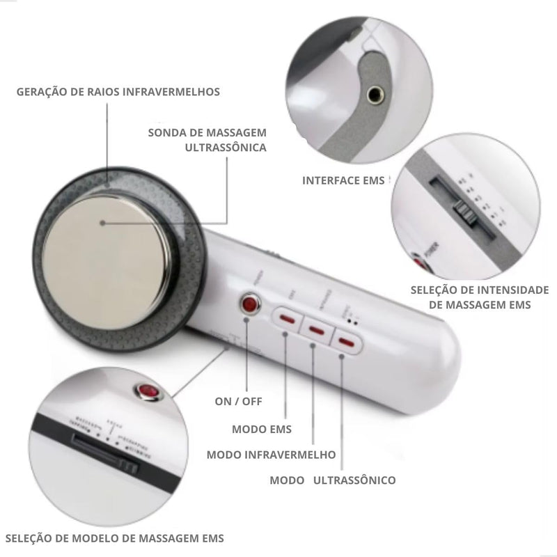 Aparelho Elimina Gordura Celulite Ultrassónico / lipo led