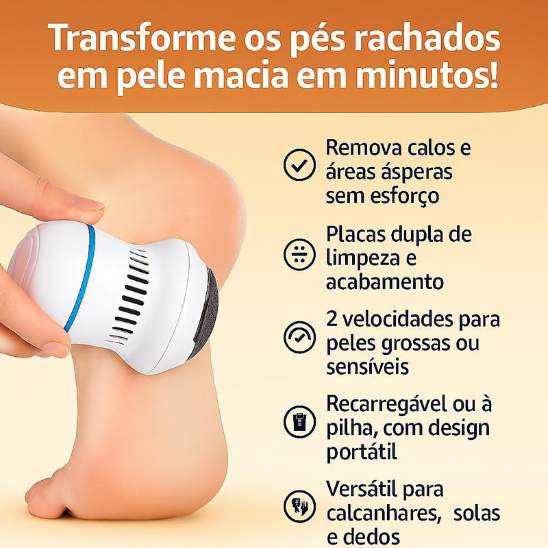 Lixador de Pés Elétrico Removedor de Calos e Rachaduras