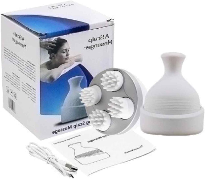 Massageador Elétrico Garra Recarregável Relaxante - para Couro Cabeludo