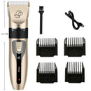 KIT Com Maquina Tosar Pelos Recarregável para Cachorros e Gatos